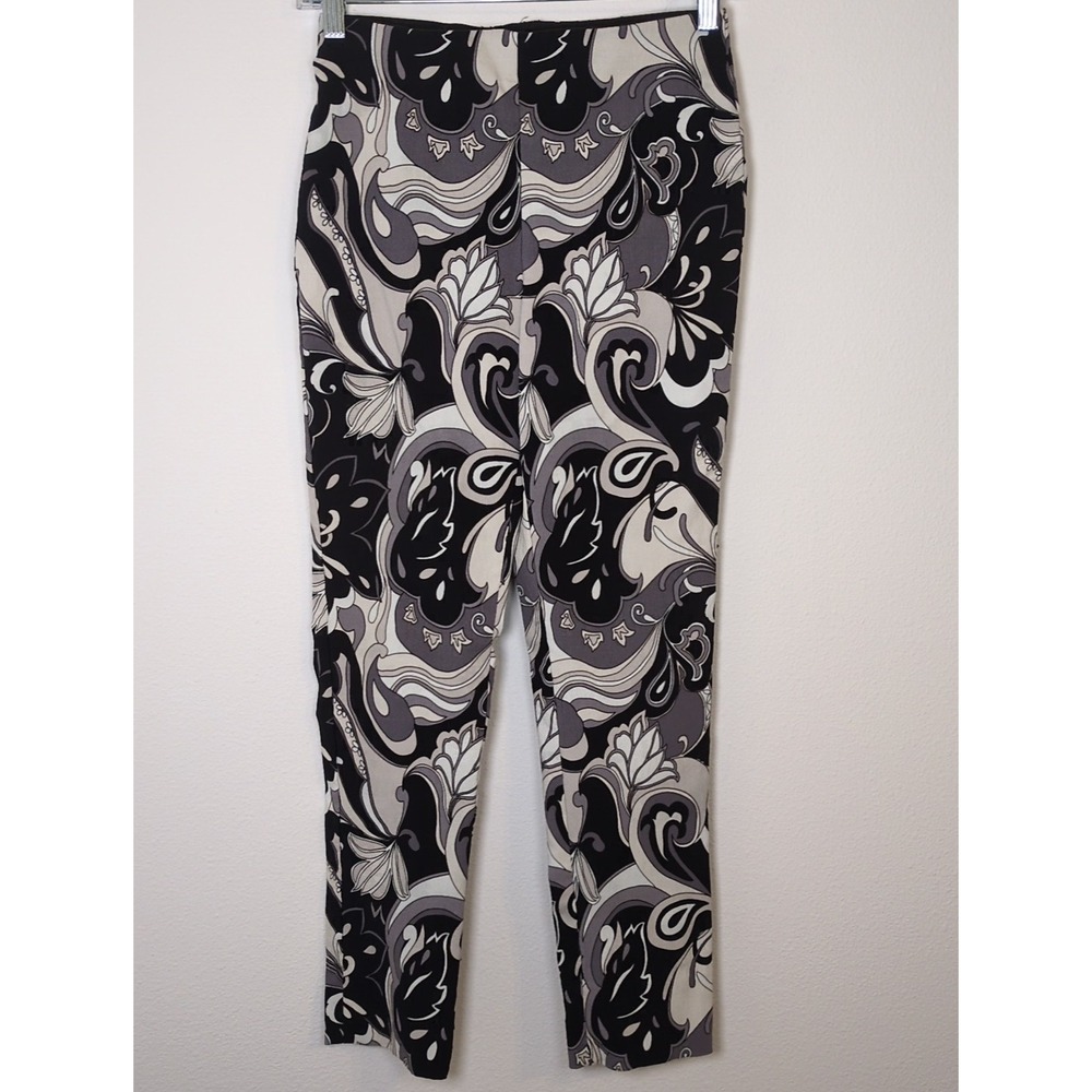 Truth By‎ Republic Stretch Leggings SZ XS Floral Black Stretch Pull on Pant